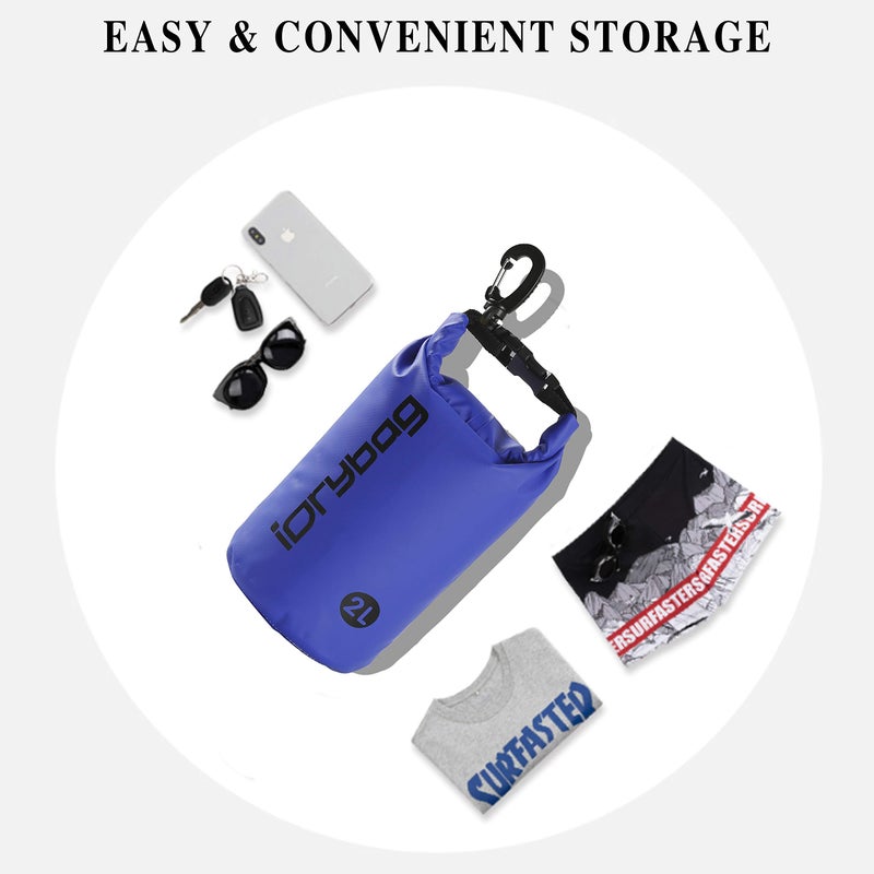 IDRYBAG Dry Bags for Kayaking Waterproof 2L/5L/10L/15L/20L, Small Dry Bag Waterproof Floating, Dry Sack Waterproof Bag for Paddleboarding Travel - Image 4
